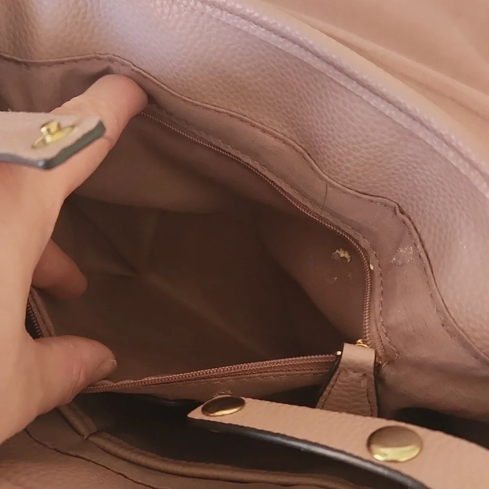 Nanette Lapore Pink Gold Detail Backpack